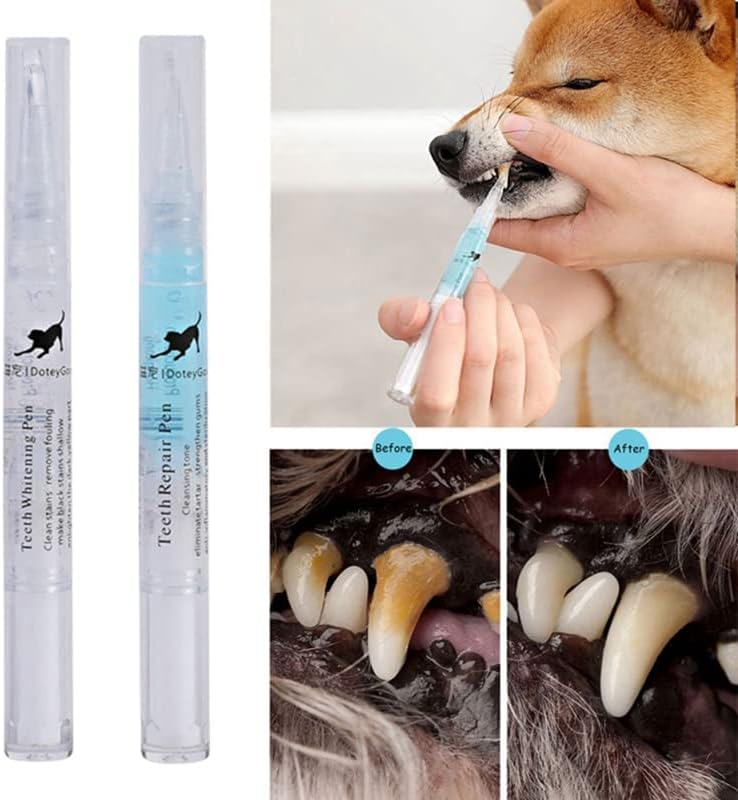 Dog Teeth Repairing Kit, Pet Teeth Cleaning Pen for Dental Care,