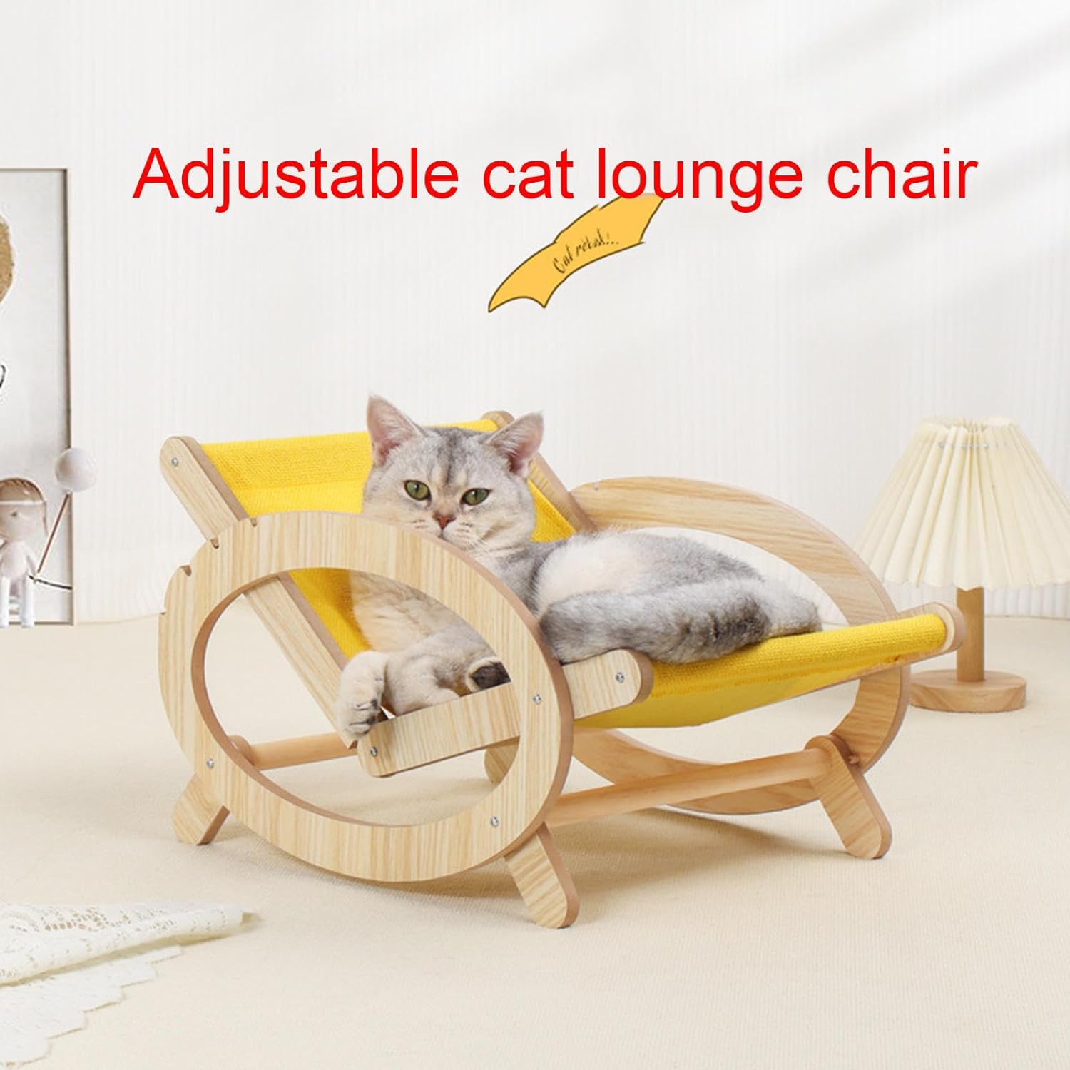 Cat & Dog Hammock Bed Pet Lounge Chair  Adjustment Pet Rocking Chair