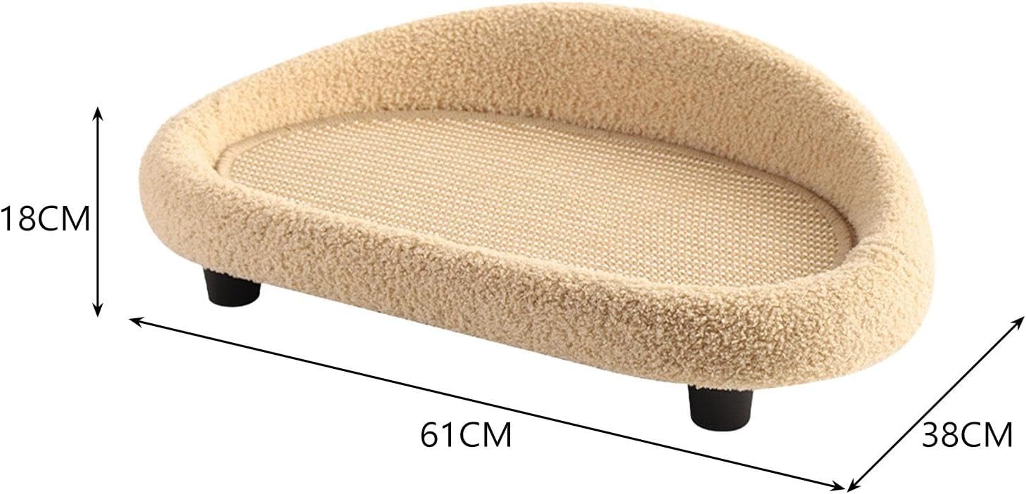 Cat Scratcher Couch Pet Sofa Bed with Non Slip Bottom Linen Fabric