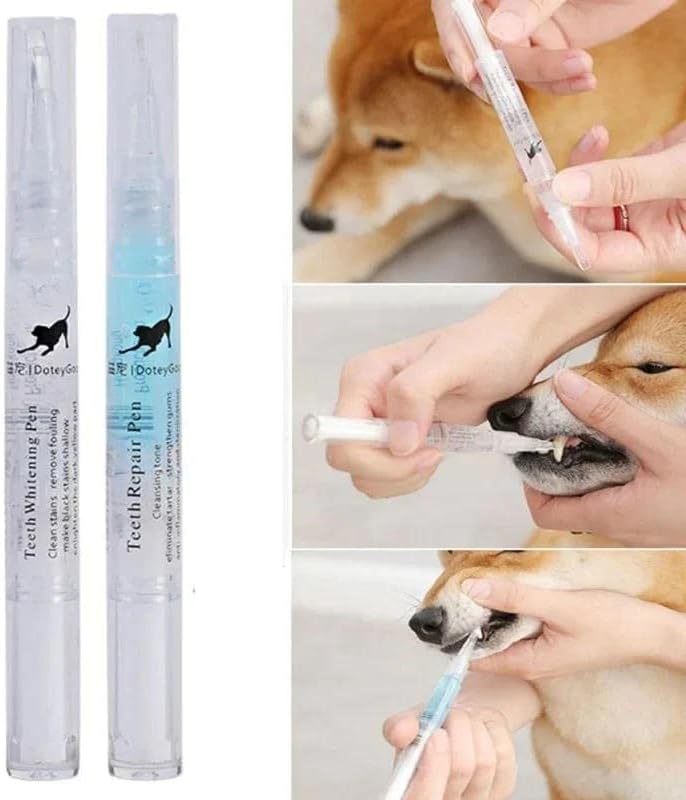 Dog Teeth Repairing Kit, Pet Teeth Cleaning Pen for Dental Care,