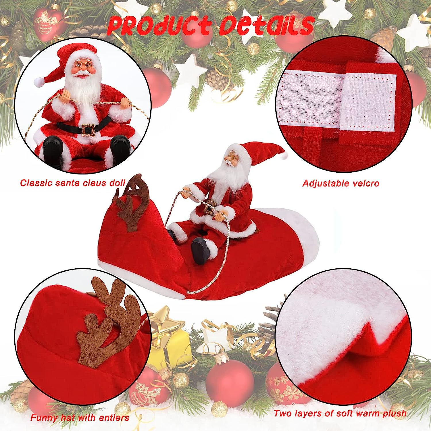 Santa Dog Costume Christmas Pet Clothes