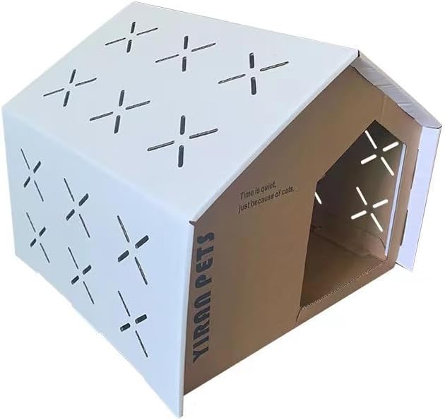 Cat Cardboard House with Scratch Pad