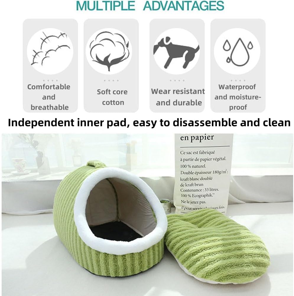 Cat Beds for Indoor Cats,Cute Slipper Cat Bed Cave