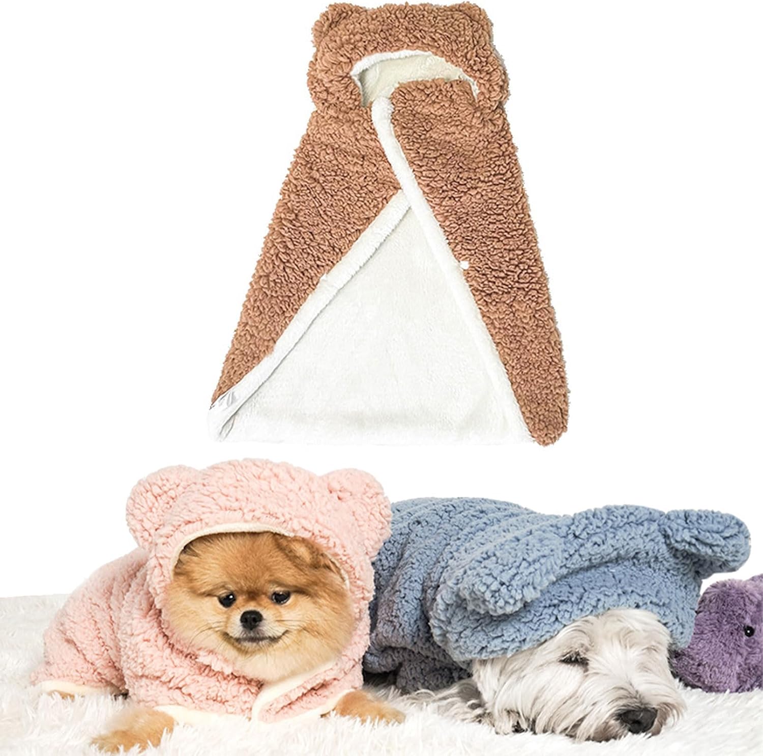 Pet Cape Blanket, Warm Winter Blanket Cape for Dogs and Cats