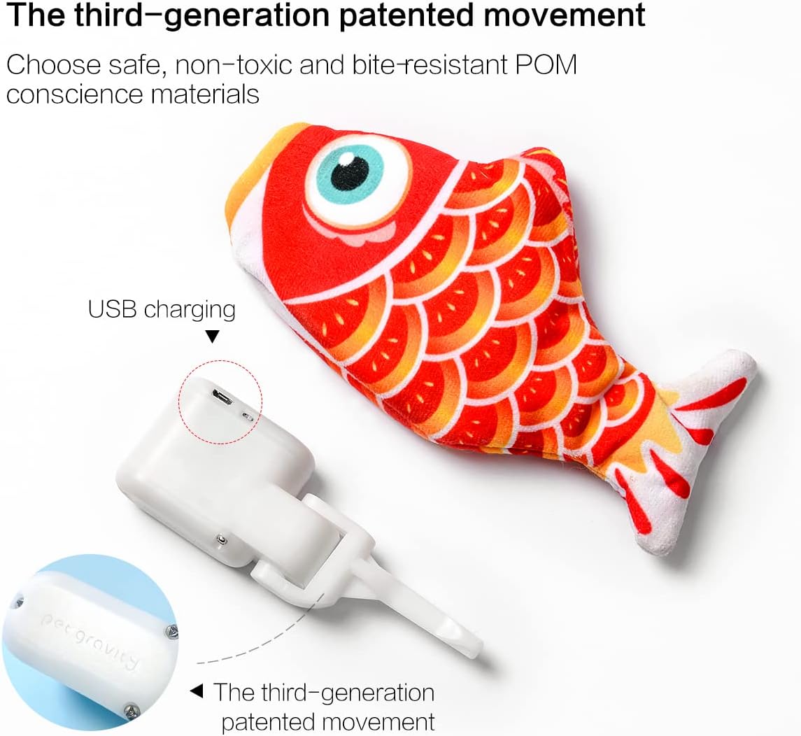 Flopping Fish 7.5" Electric Moving Cat Kicker Toy