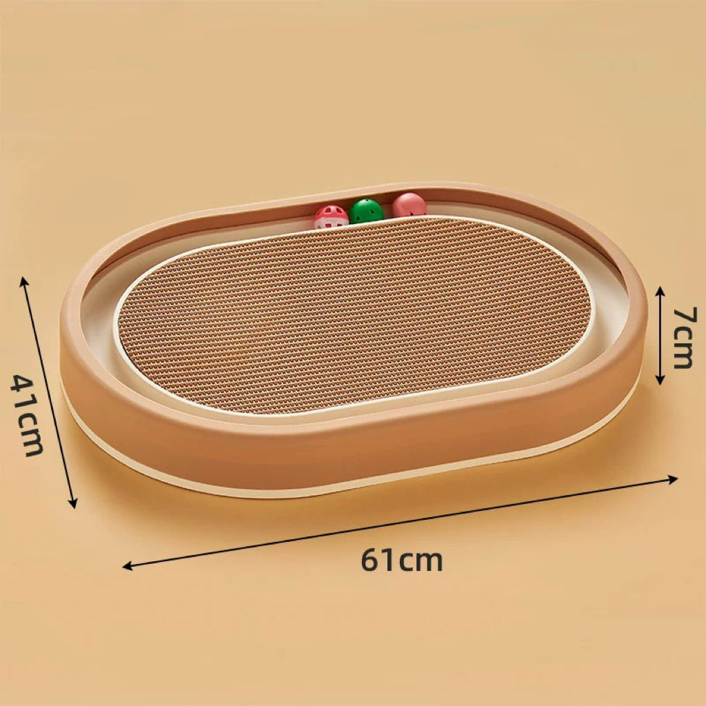 Scratch and Spin Cat Scratcher Pad with Interactive Spinning Balls for Active Play