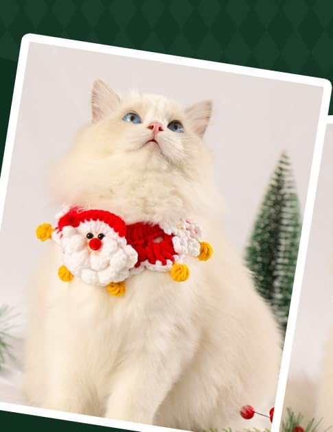 Knitted Christmas scarf Pet Decorations