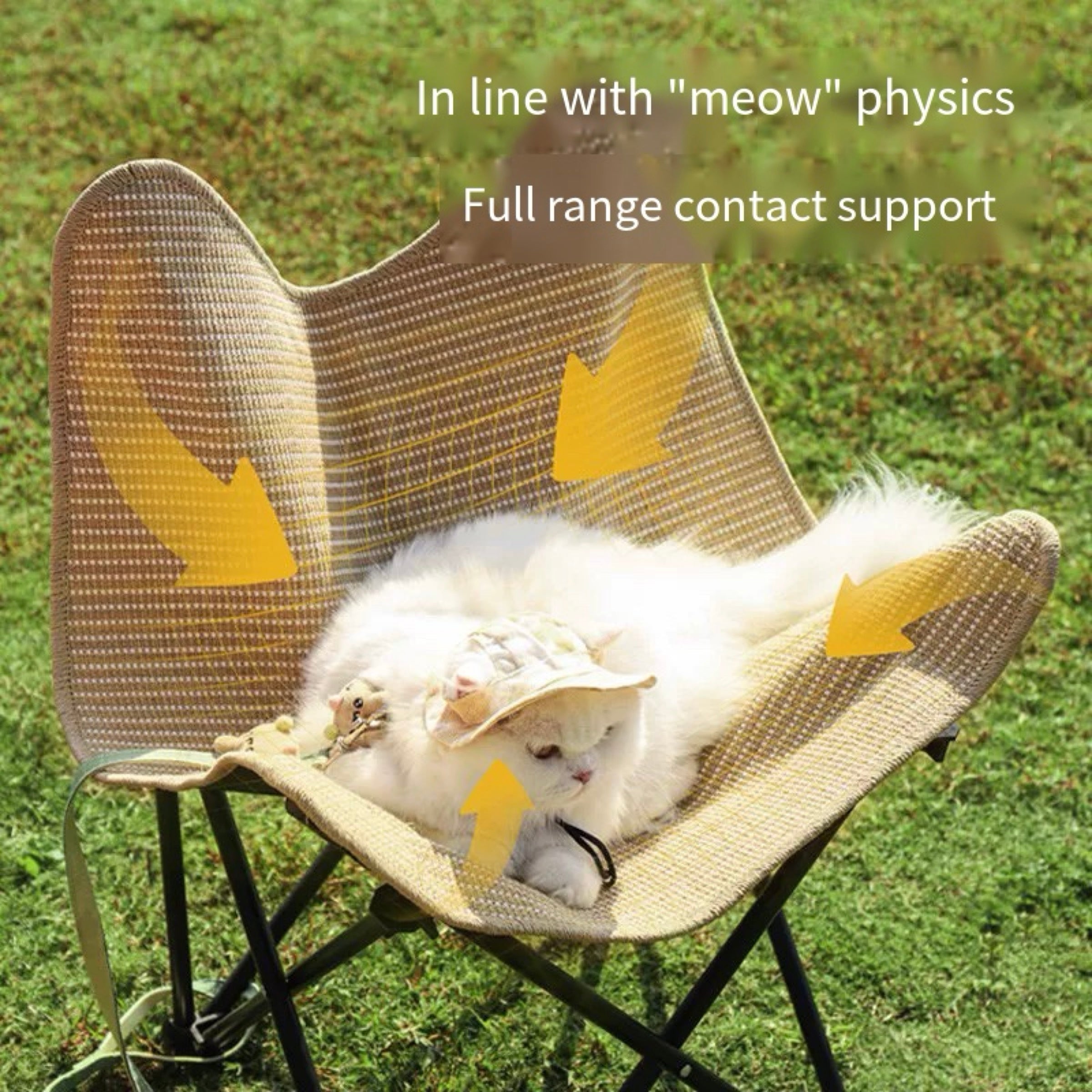 Foldable sisal chair for cat & human