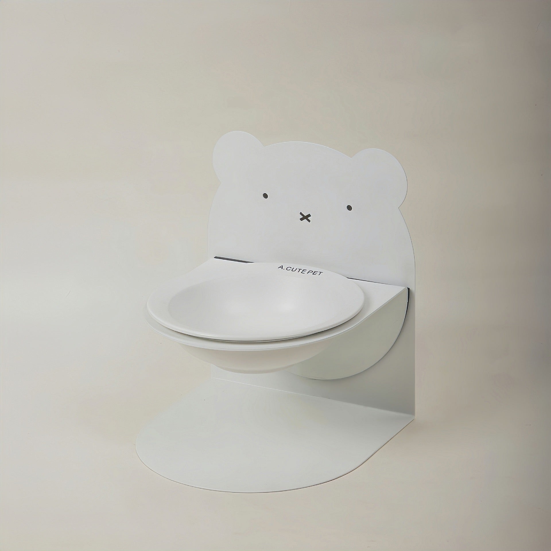 Adjustable ceramic bowl for cat