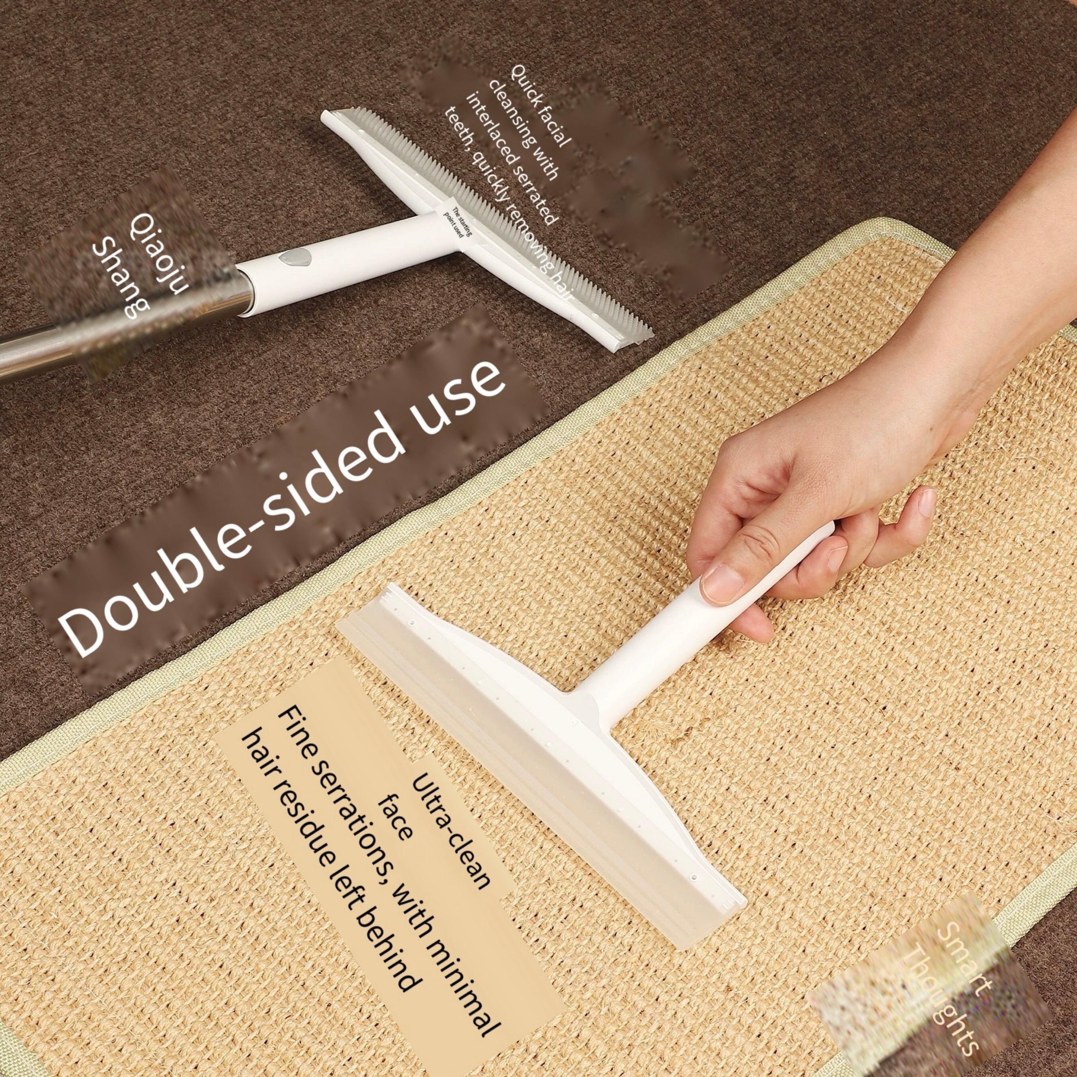 Adjustable Long Handle Silicone Floor Squeegee