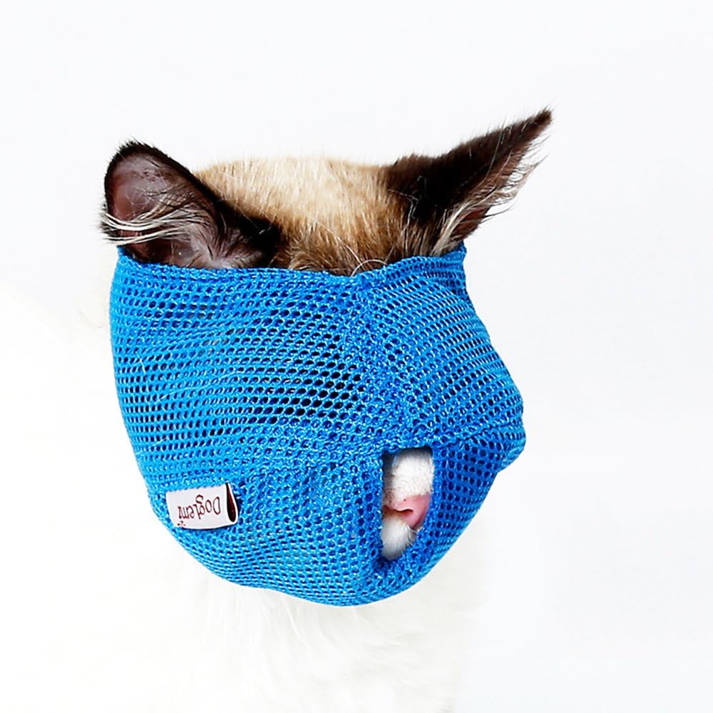 Cat Mask For Grooming Muzzle Breathable Mesh Pet Muzzle