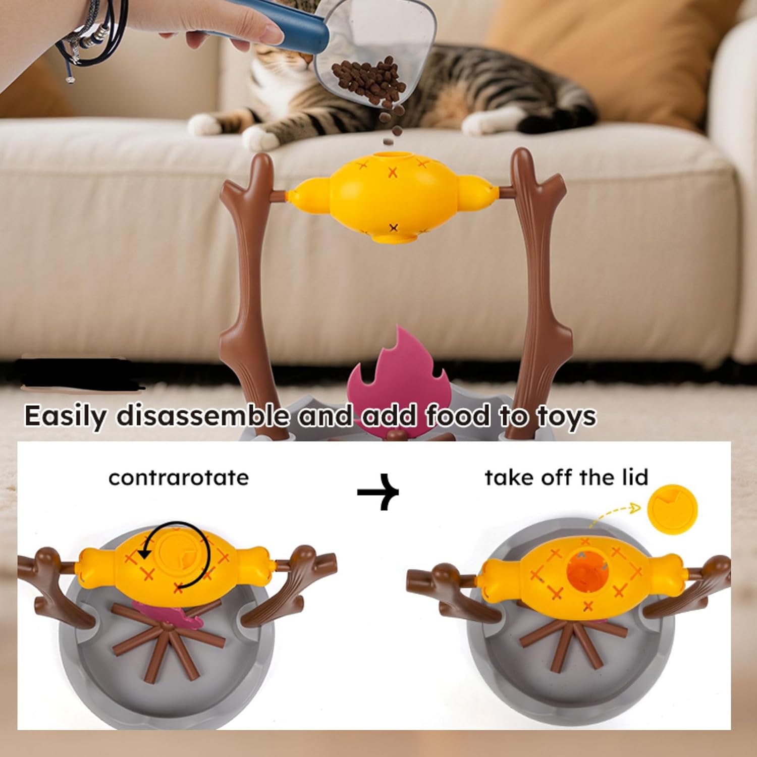 Cat Interactive Snack Dispenser Slow Food