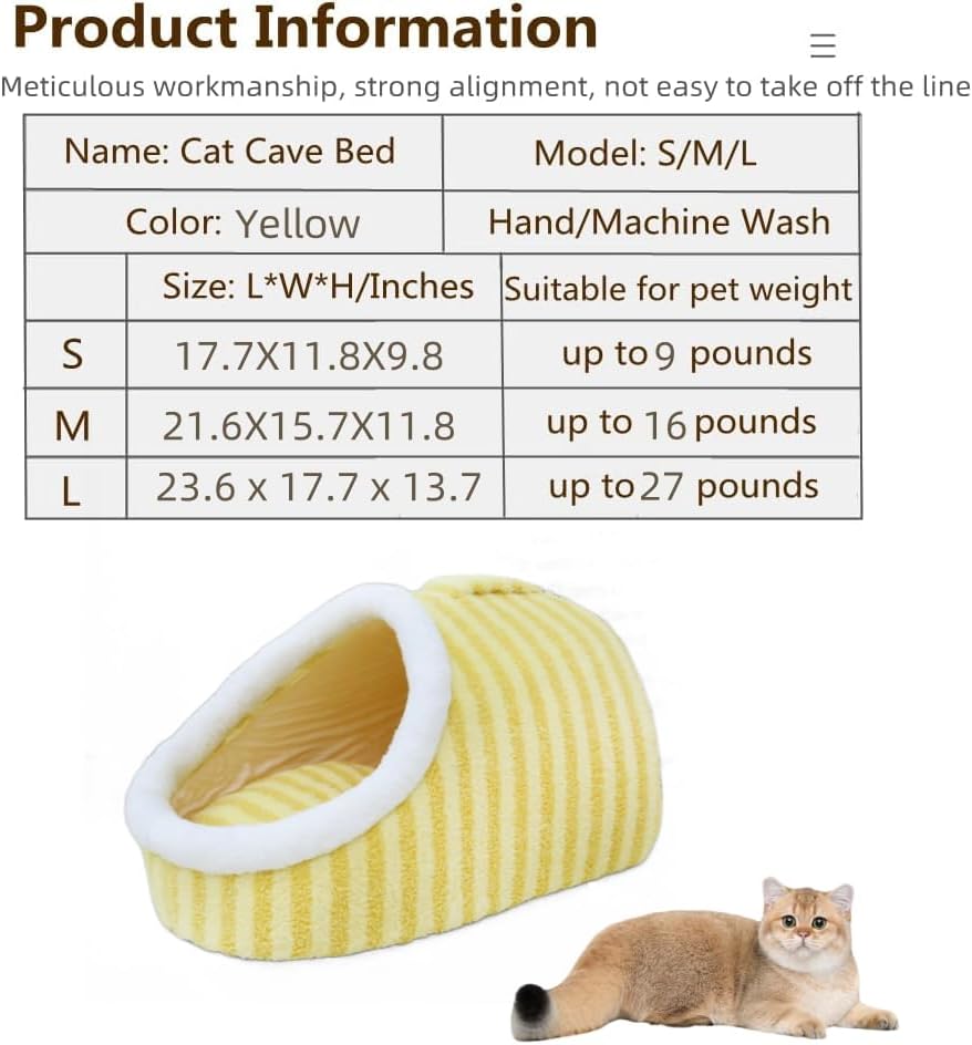 Cat Beds for Indoor Cats,Cute Slipper Cat Bed Cave