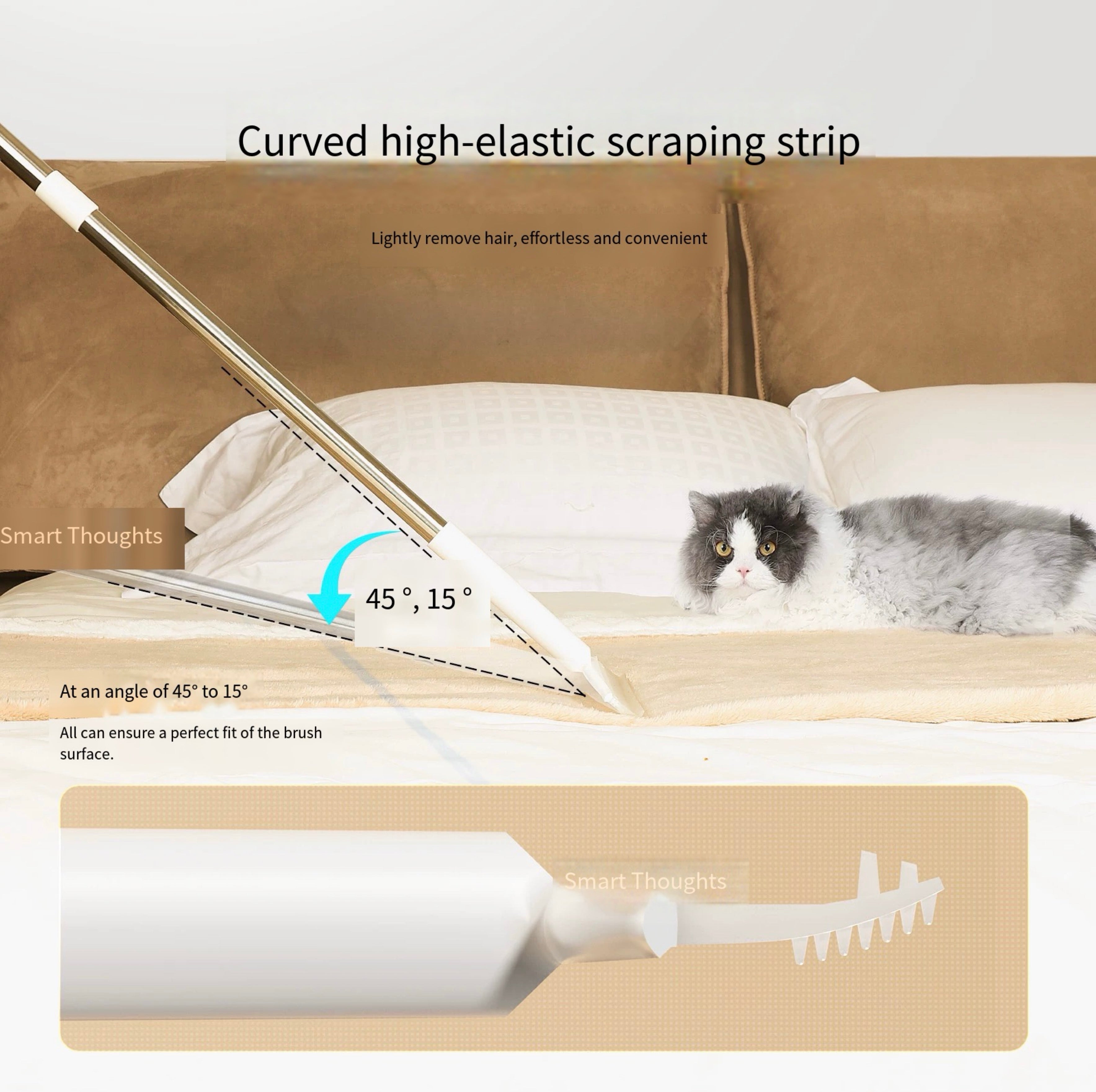 Adjustable Long Handle Silicone Floor Squeegee