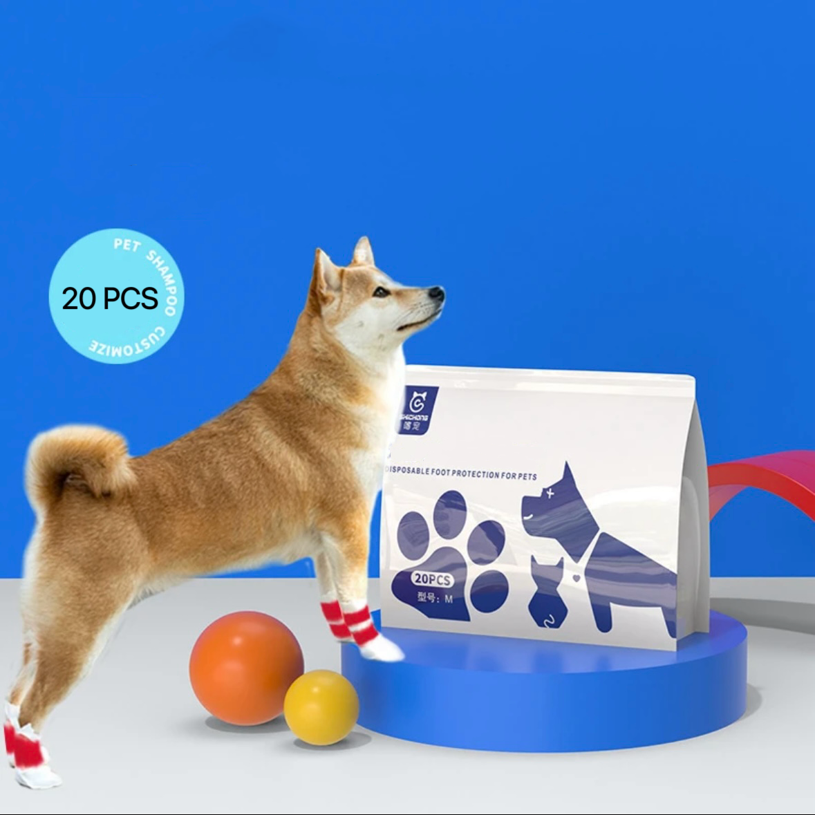 Disposable Dog Shoes, 5.5-55 LBS Outdoor Dog Wellies, paw Protection, Waterproof