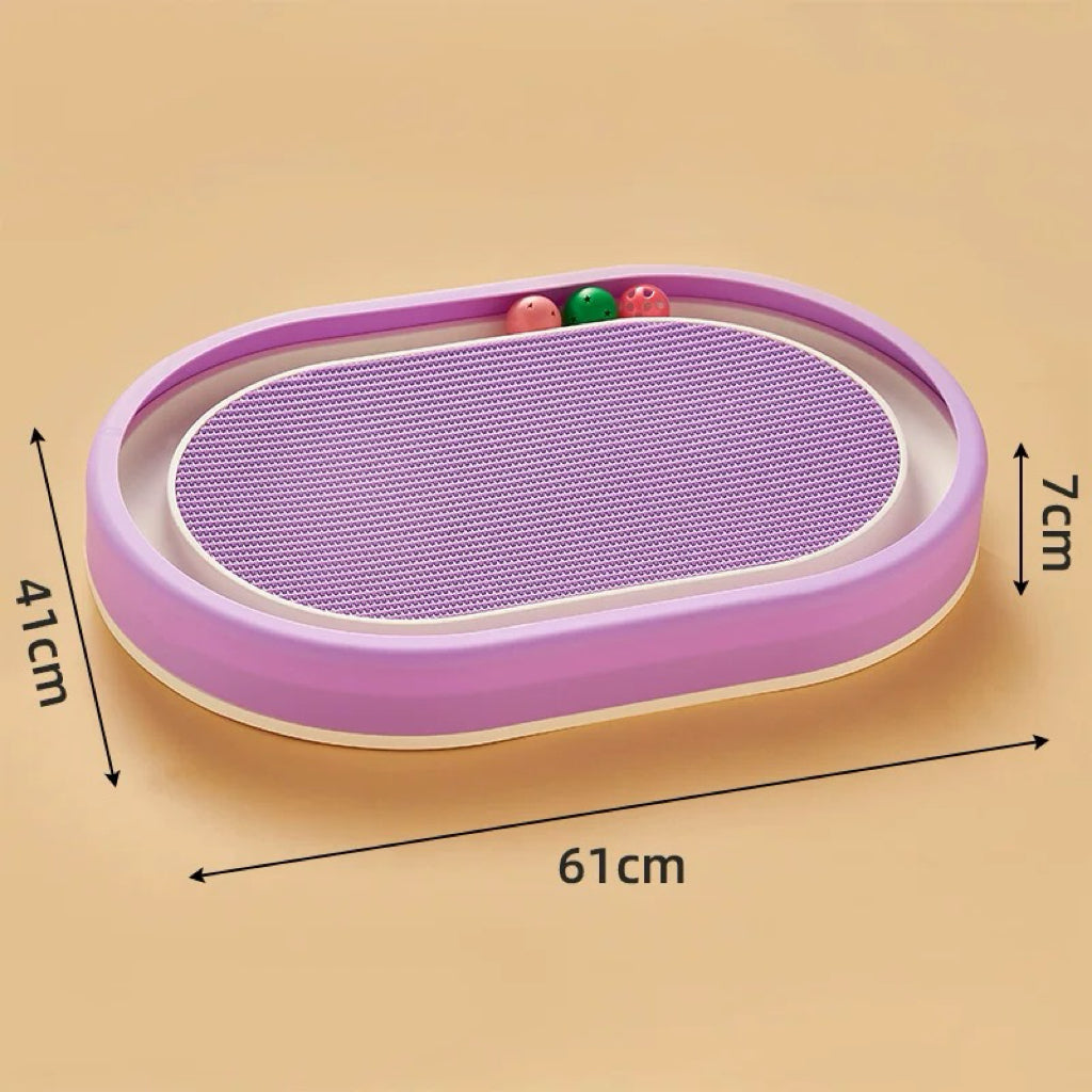Scratch and Spin Cat Scratcher Pad with Interactive Spinning Balls for Active Play