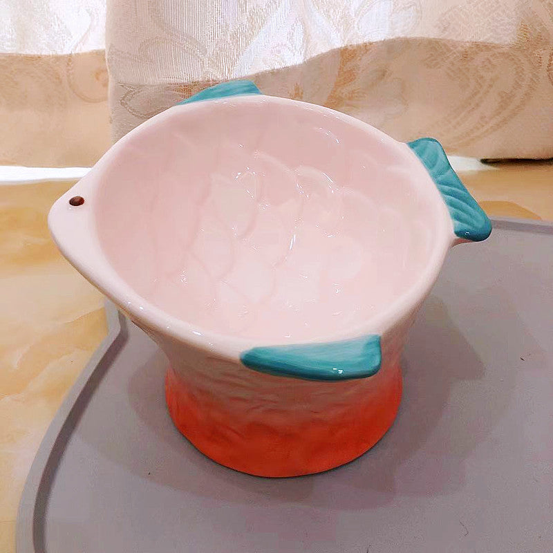 Ceramic Raised Cat Food Bowl