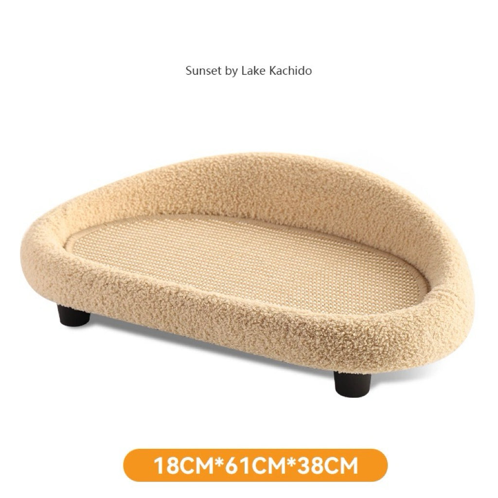 Cat Scratcher Couch Pet Sofa Bed with Non Slip Bottom Linen Fabric