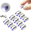 10 pcs Miniature Led Lights for Hand Craft/DIY, Dollhouse Light, Battery Powered - 10 Pack (Red)