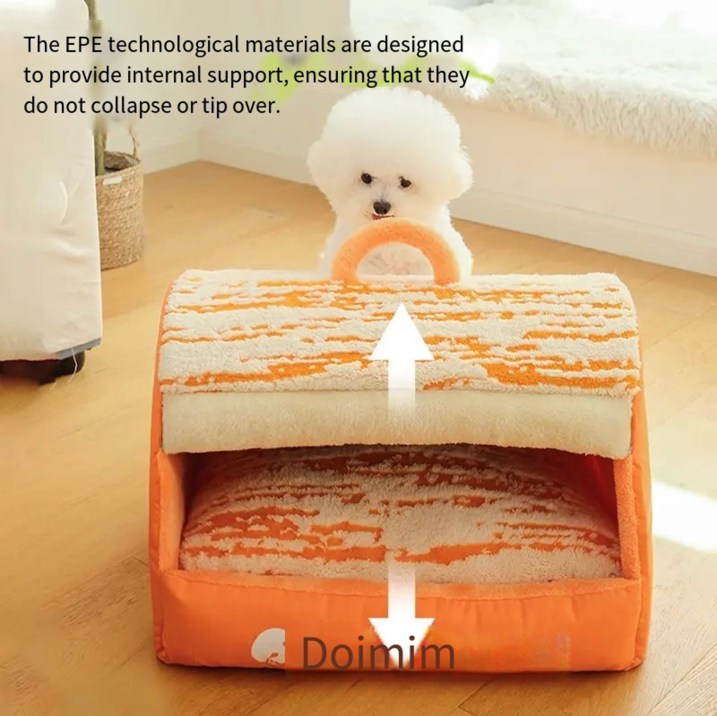 Cozy Pet House,Foldable Warm Kennel Dog/Cat Bed