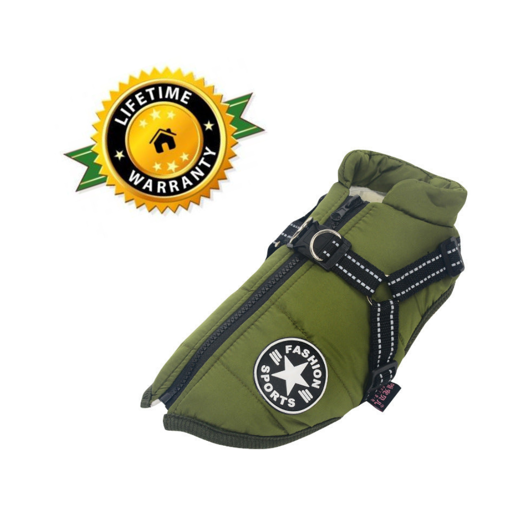 Pawovy™ - Waterproof Winter Jacket with Built-in Harness