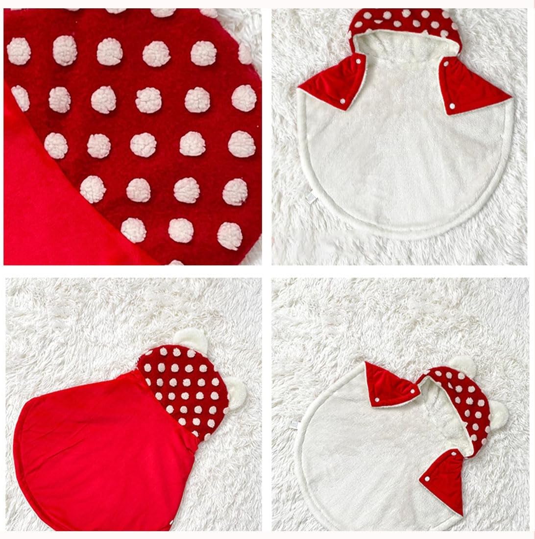 Pet Cape Blanket, Warm Winter Blanket Cape for Dogs and Cats