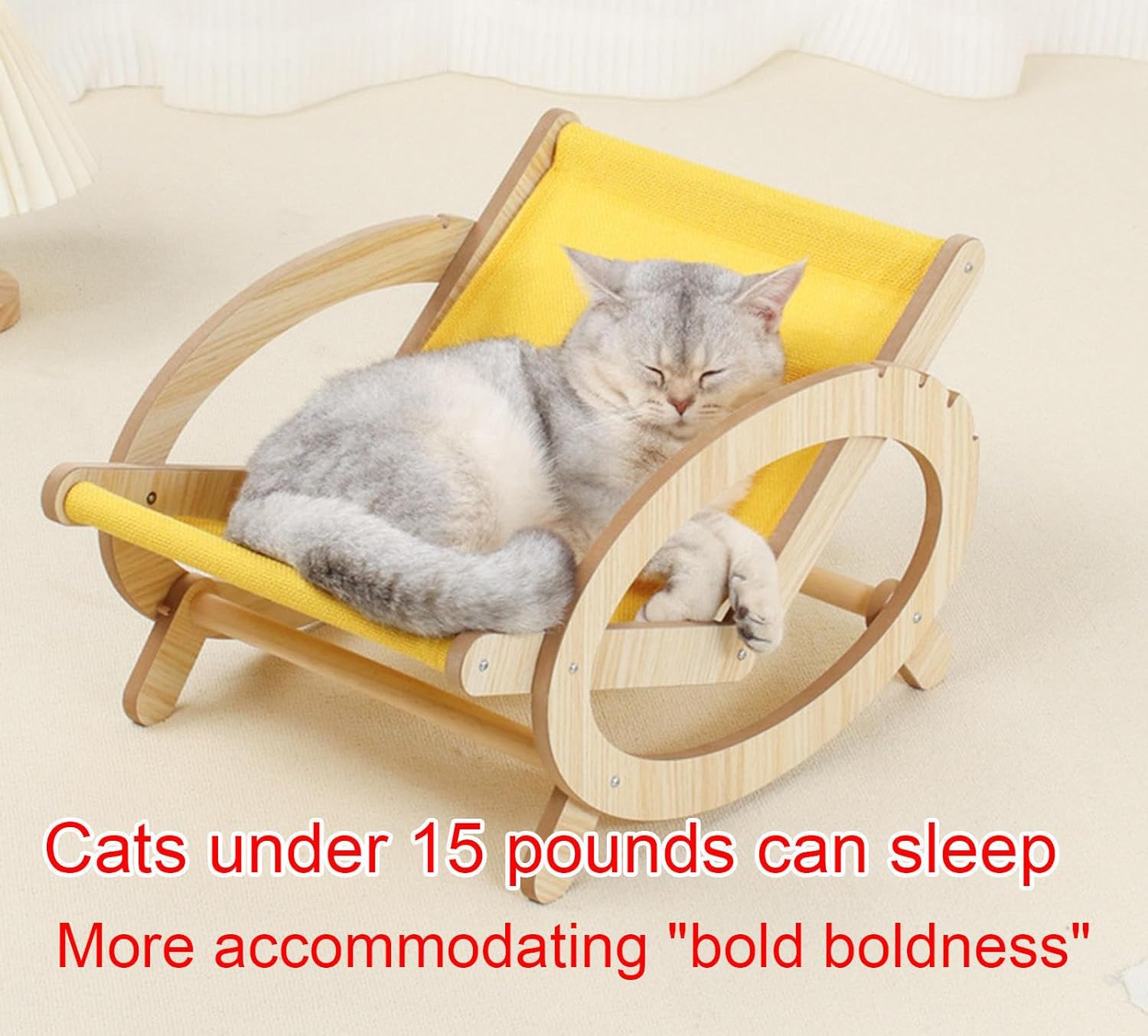 Cat & Dog Hammock Bed Pet Lounge Chair  Adjustment Pet Rocking Chair