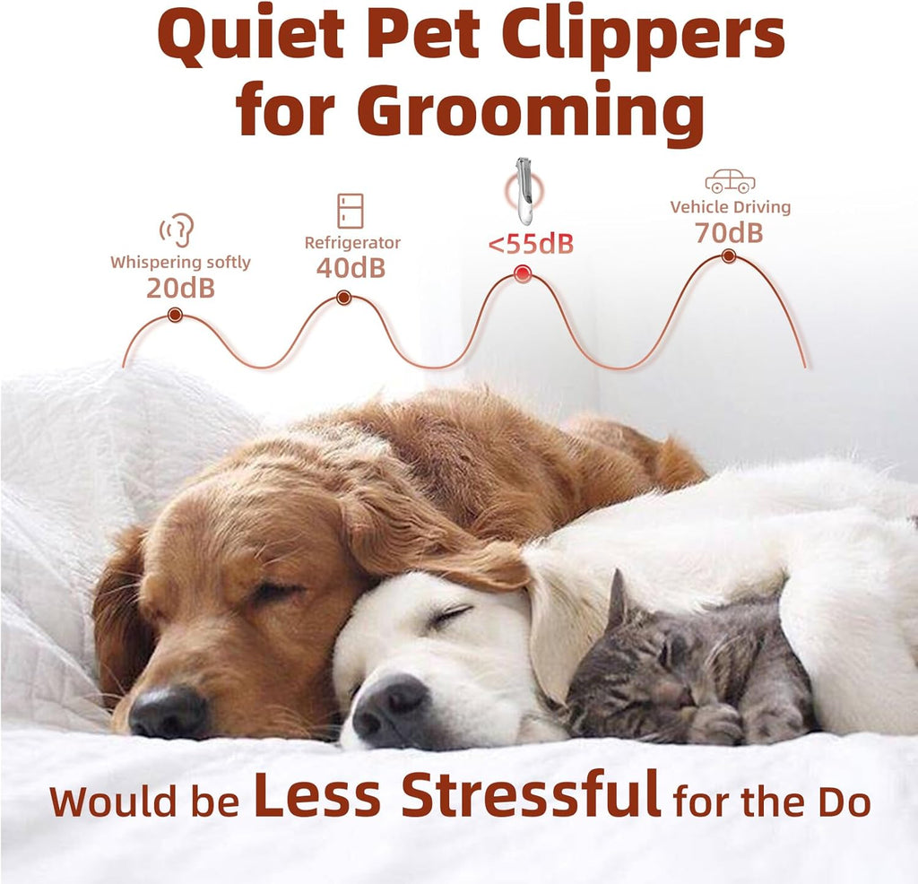 Rechargeable Electric Hair Trimmer with Vacuum Cordless For Pet