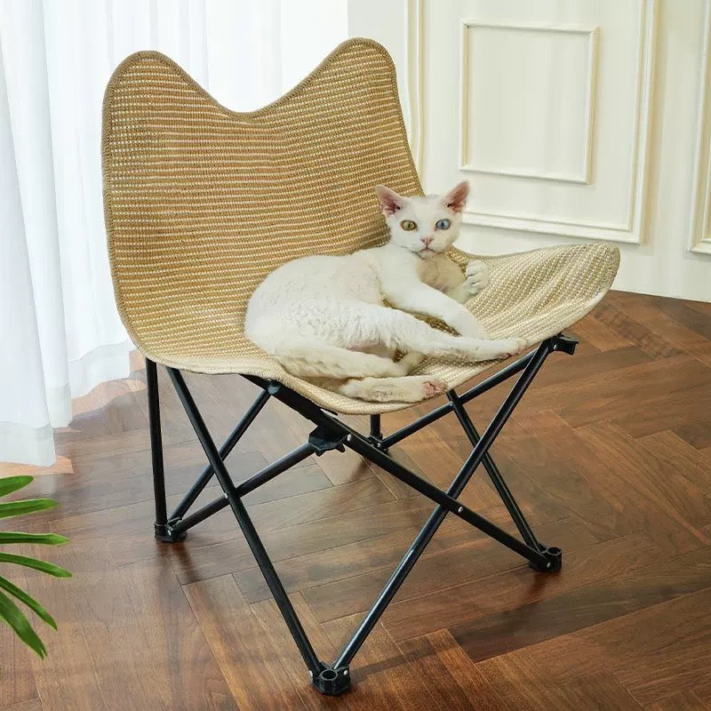Foldable sisal chair for cat & human