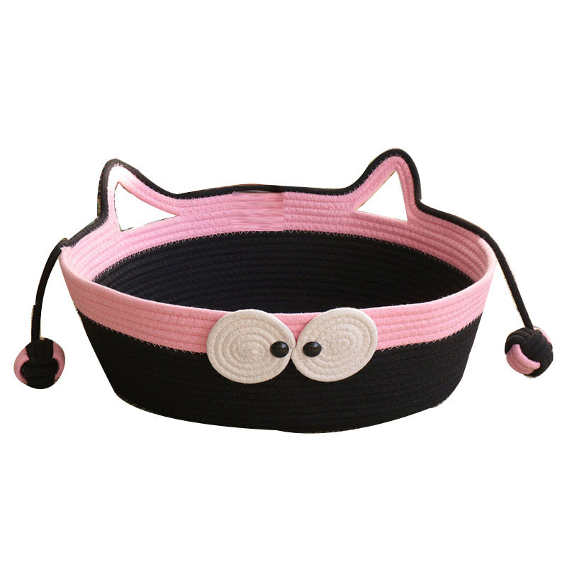 Handwoven Cotton Rope Cat Bed
