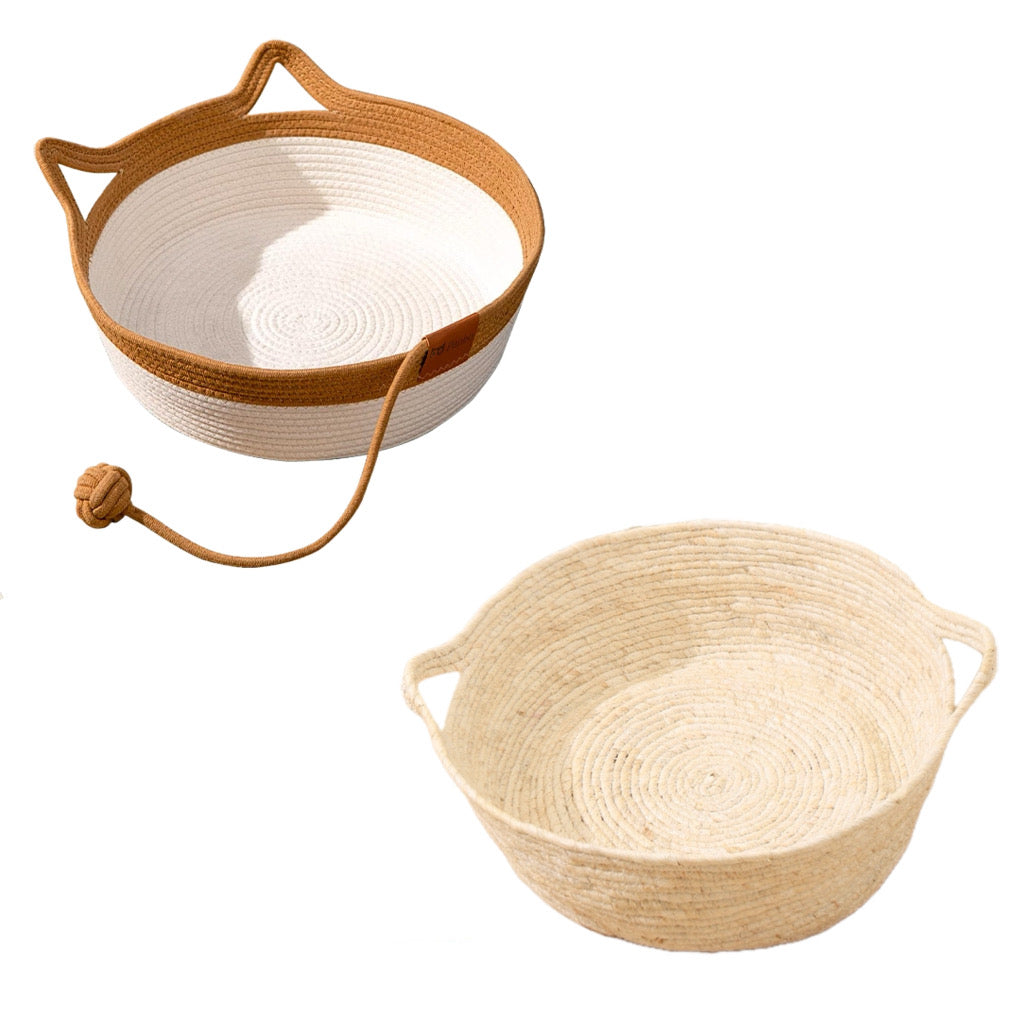 Handwoven Cotton Rope Cat Bed