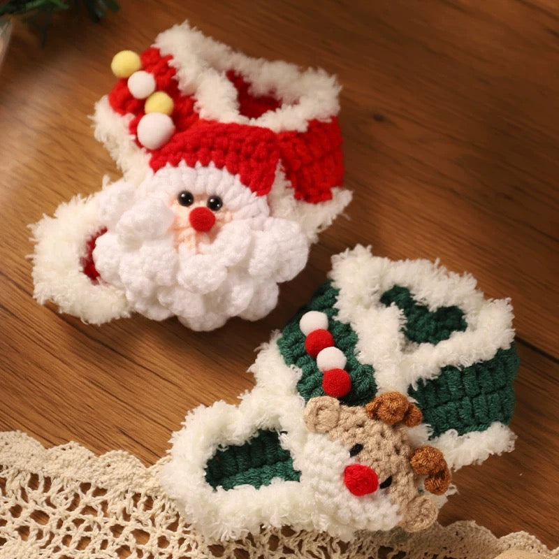 Knitted Christmas scarf Pet Decorations