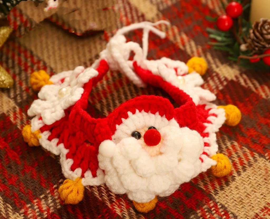 Knitted Christmas scarf Pet Decorations