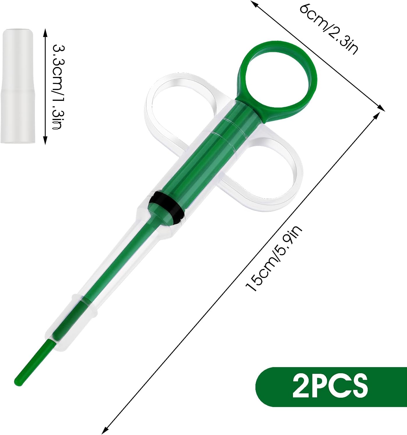 2 Pieces Pet Pill Plunger Popper for Small Cats Dogs