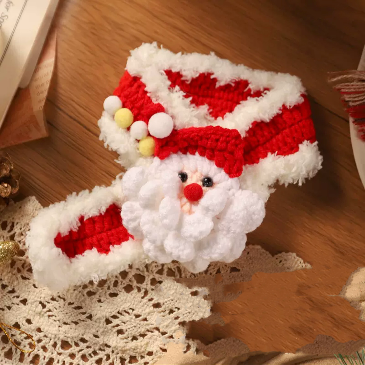 Knitted Christmas scarf Pet Decorations
