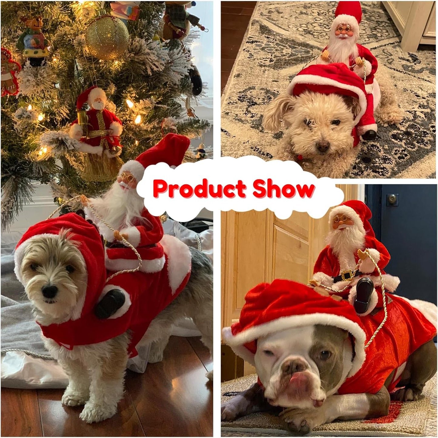 Santa Dog Costume Christmas Pet Clothes