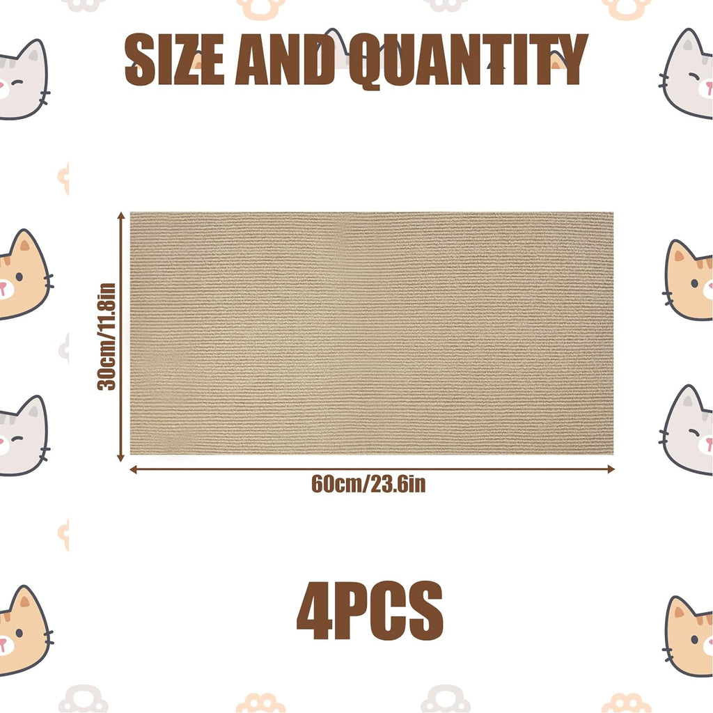 Cat Scratch Mats 23.6”x11.8”, Trimmable Cat Scratching Post