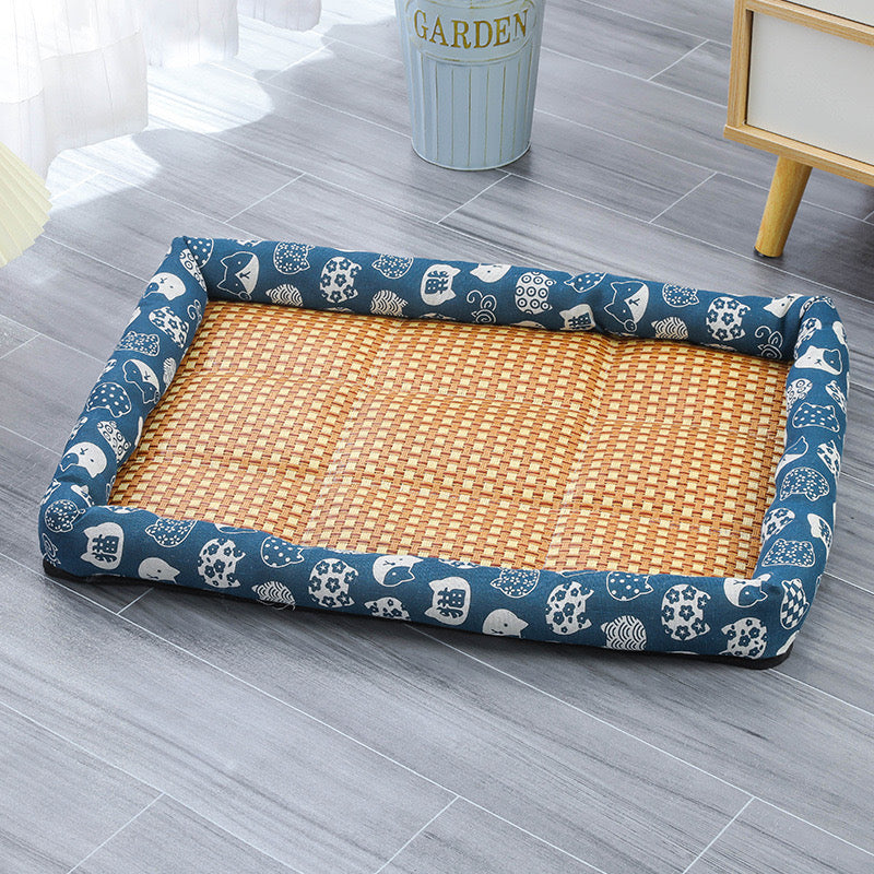Ice Rattan Cooling Bed for Cats Dogs