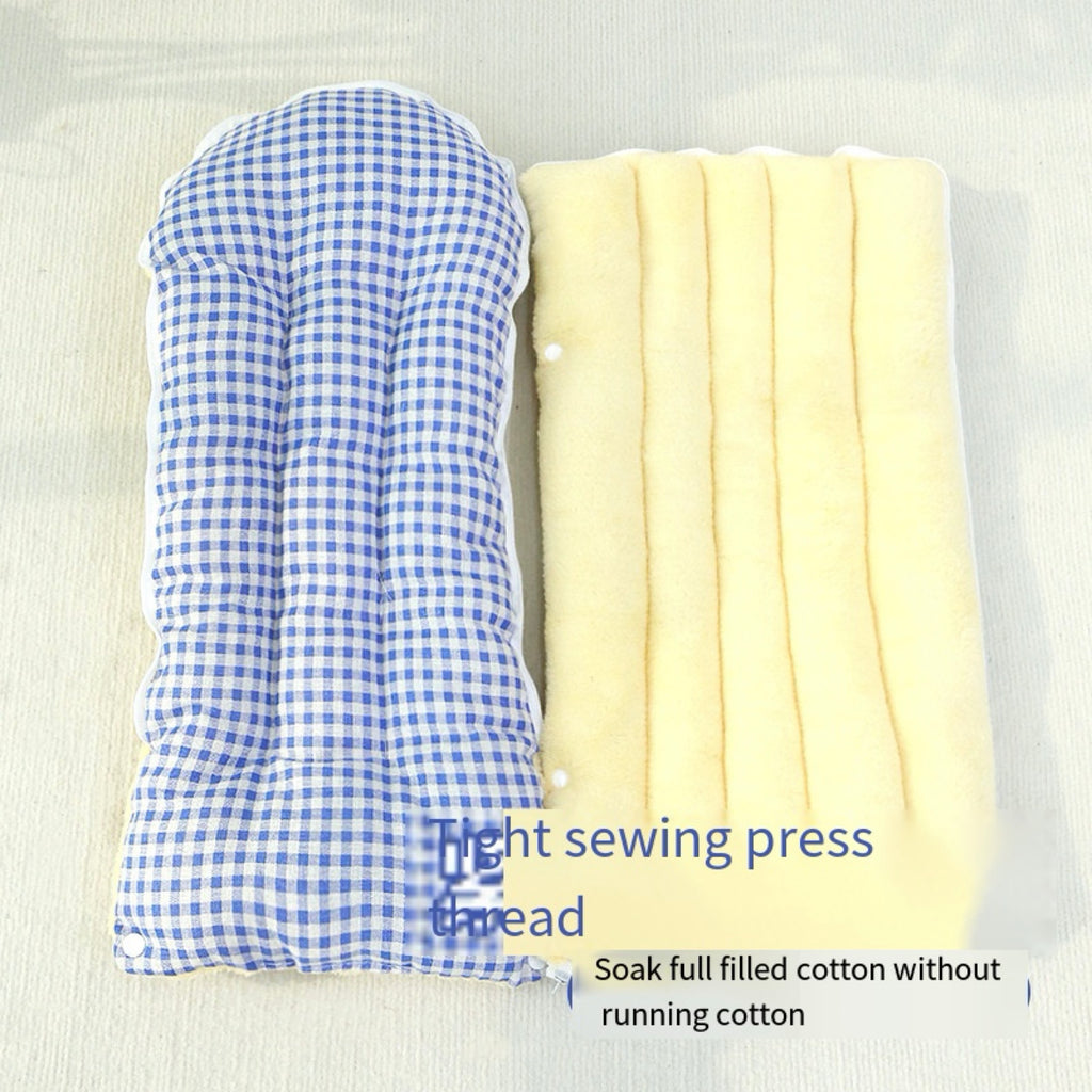 Soft Plush Cat Bed – Semi-Enclosed Winter Comfort Nest, Warm and Cozy Pet Sleeping Bed