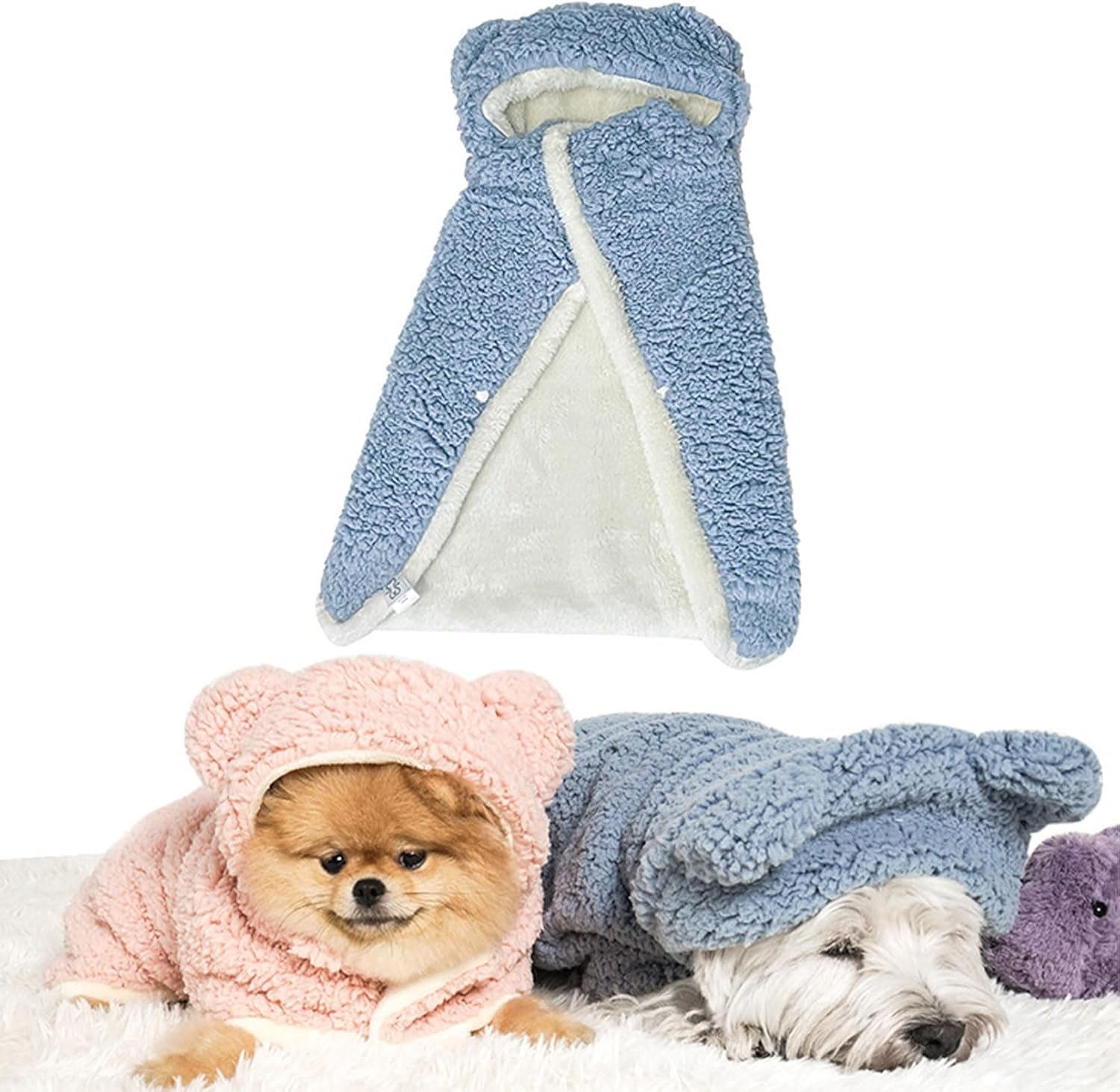 Pet Cape Blanket, Warm Winter Blanket Cape for Dogs and Cats