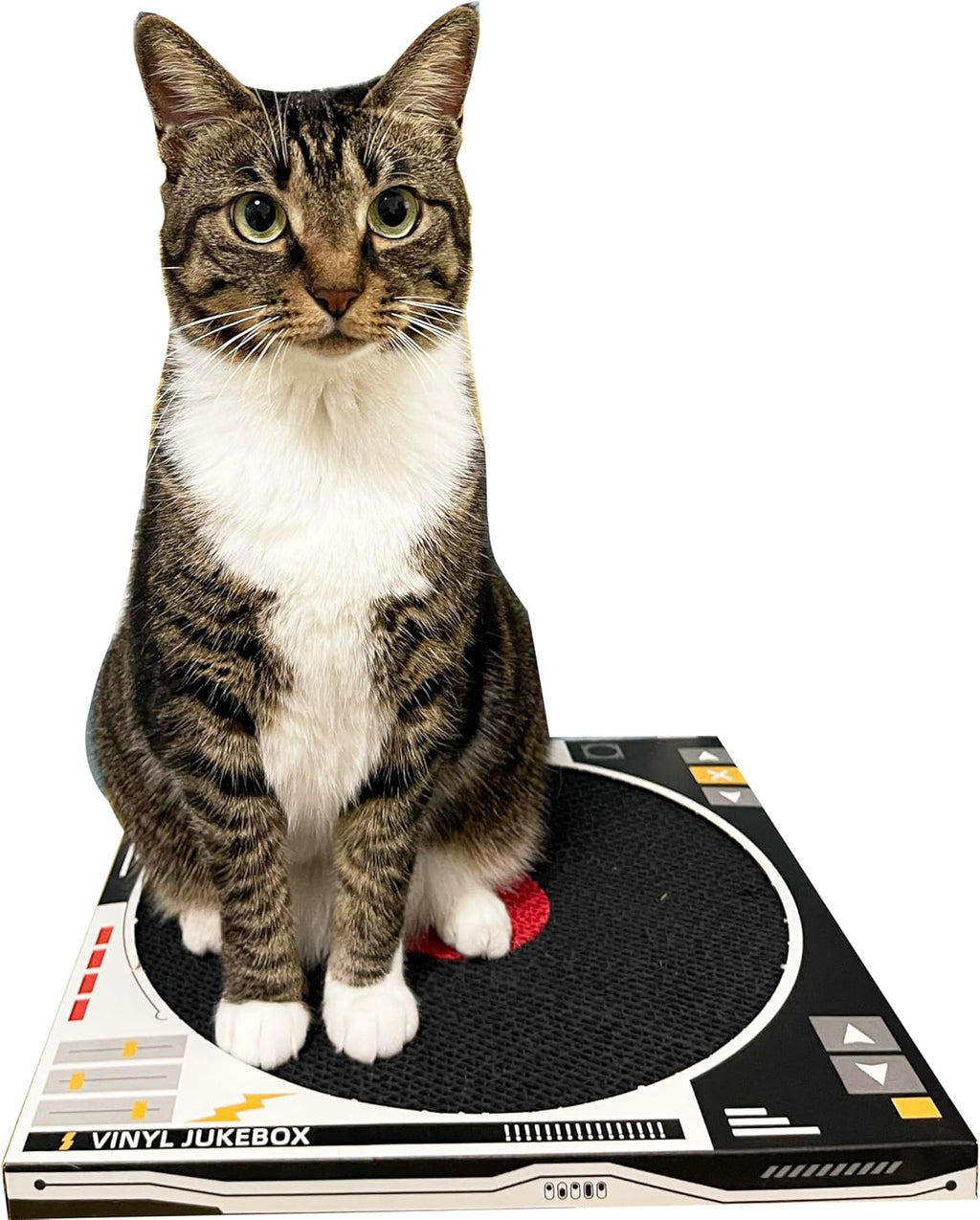 Record Player Cat Scratcher - Cardboard Cat Scratch Pad Cat Dj Scratching Board