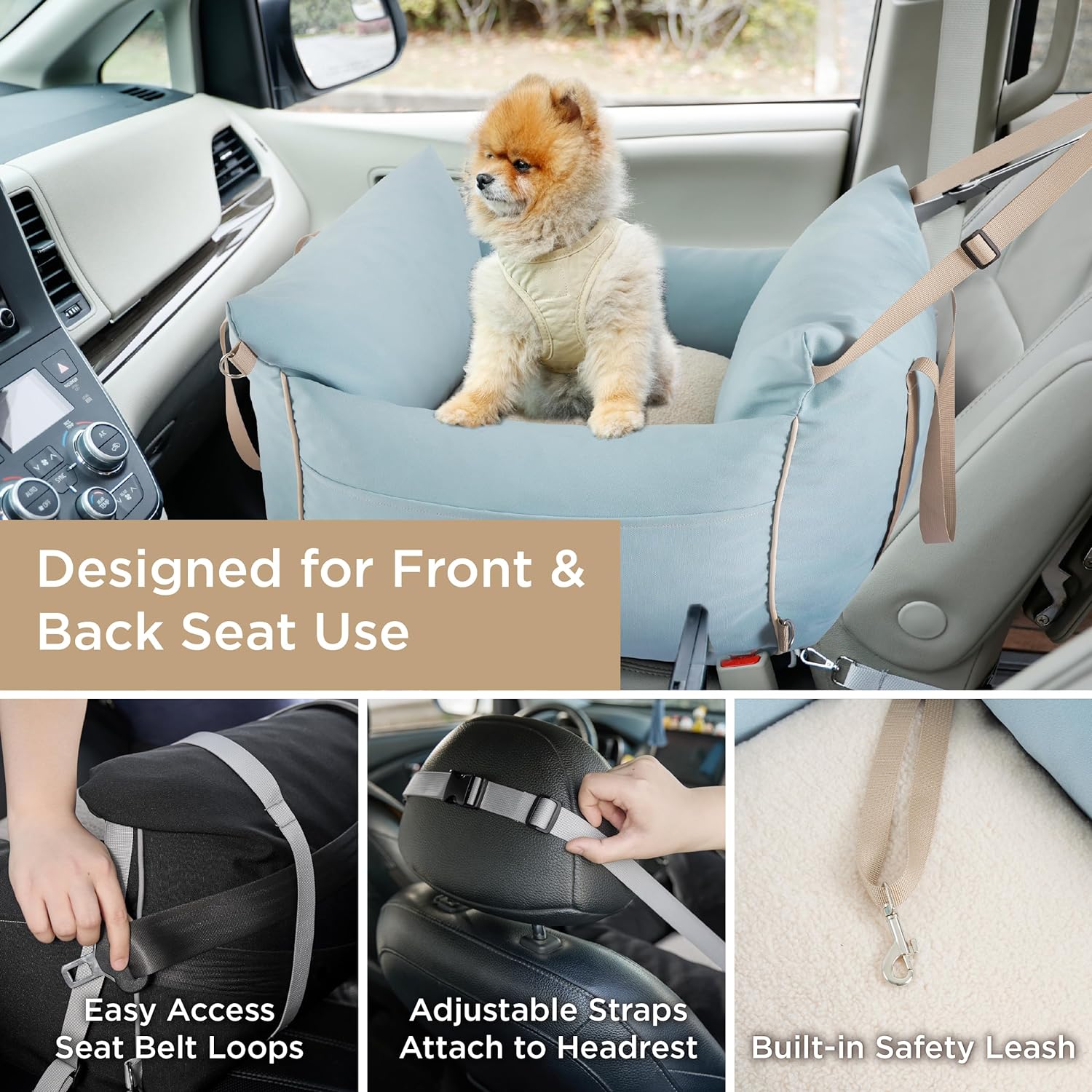 Lesure Small Dog Car Seat for Small Dogs