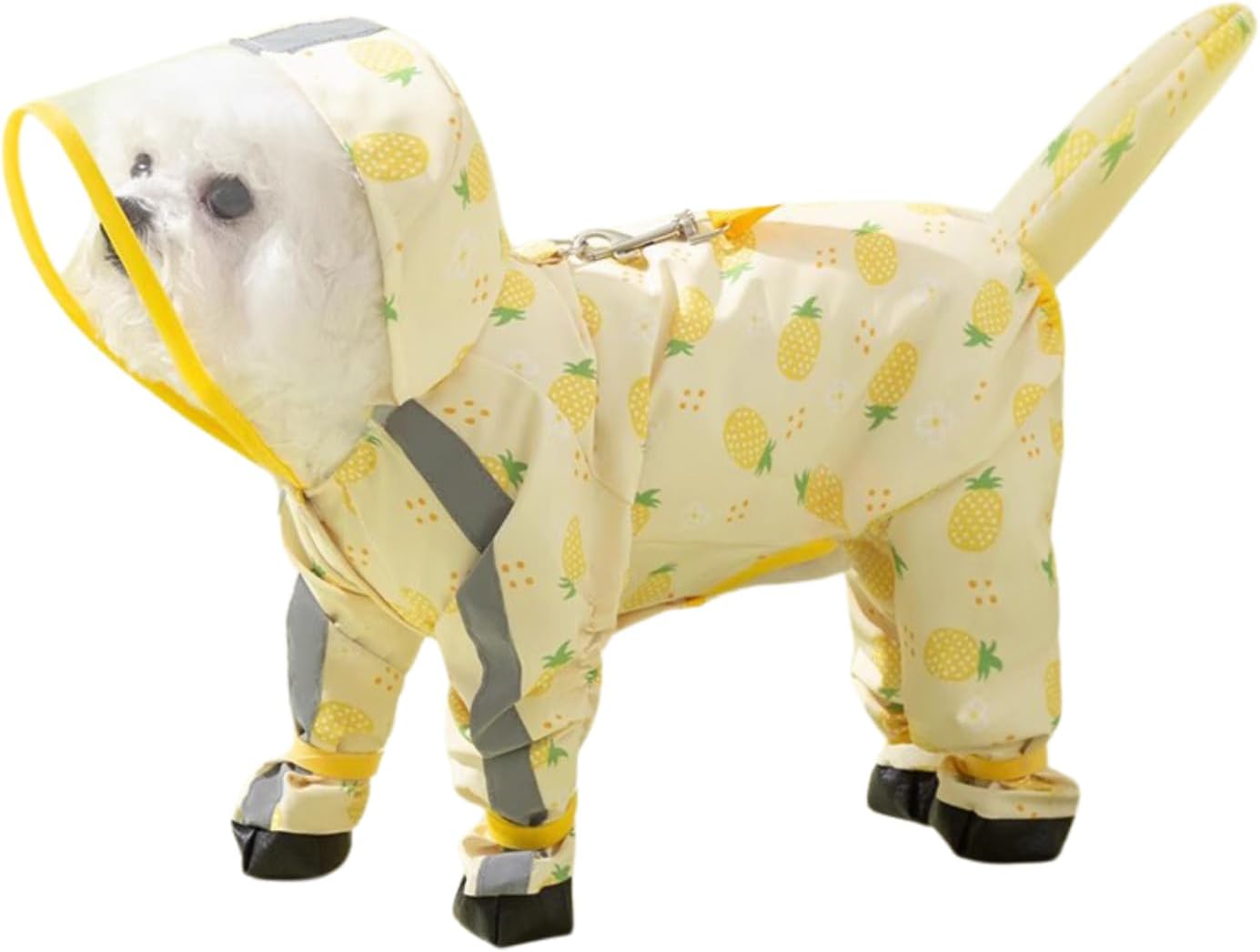 Small Dog Raincoat & Rain Shoes Set,Full-Coverage