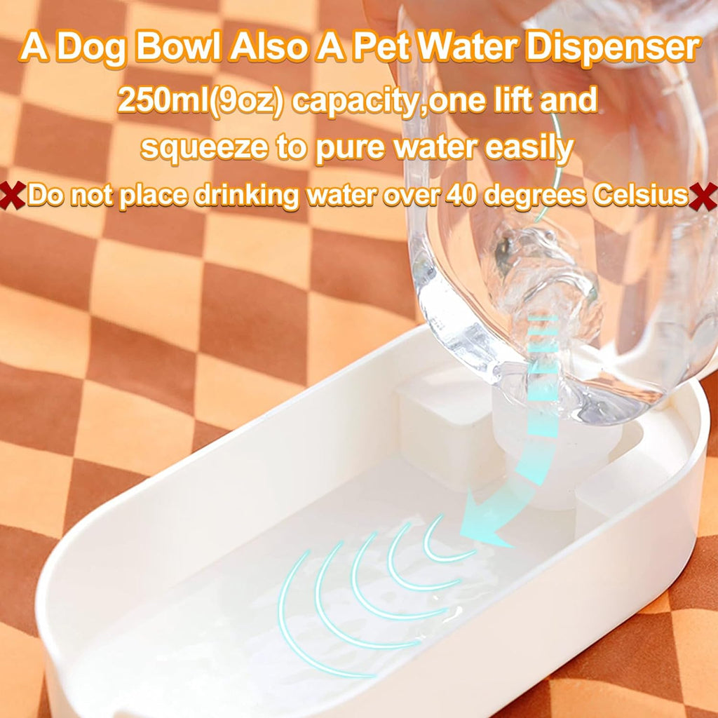 Pet Bowl 2-in-1 Water Bottle  Food Container