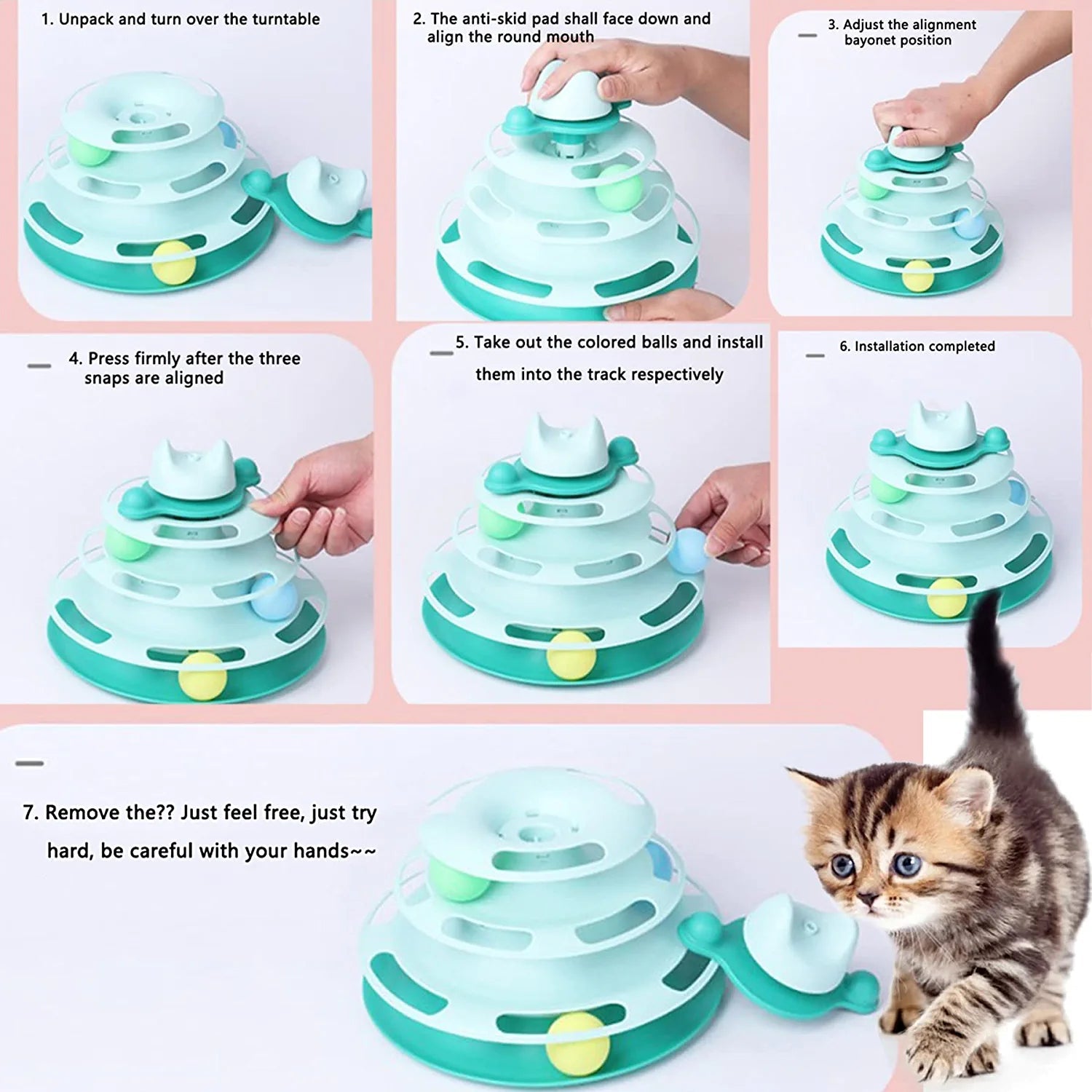 Cats Turntable Circle Track Toys
