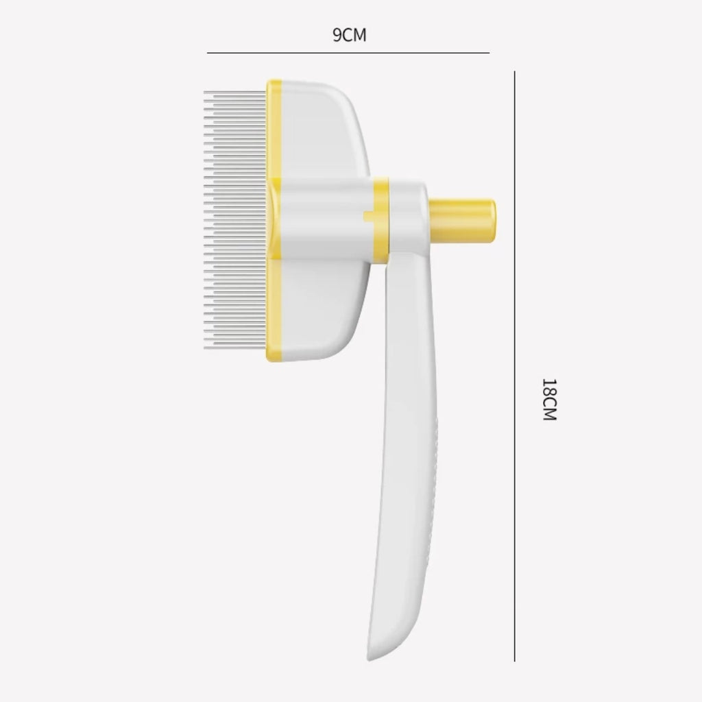 Pet Grooming Comb, Cat Brush with Self Cleaning Slicke