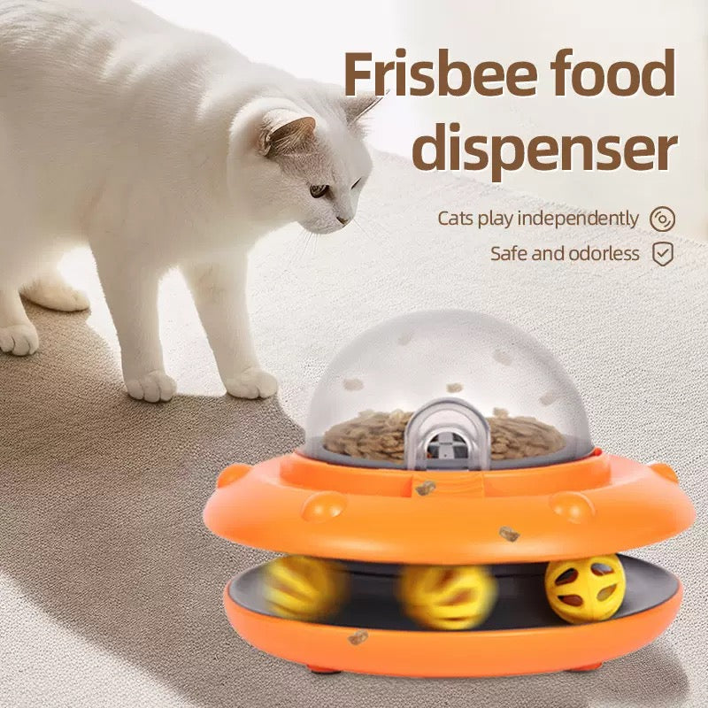 Interactive Cat Slow Feeder, 2-in-1 Intelligent Sensing Cat Automatic Food Dispenser