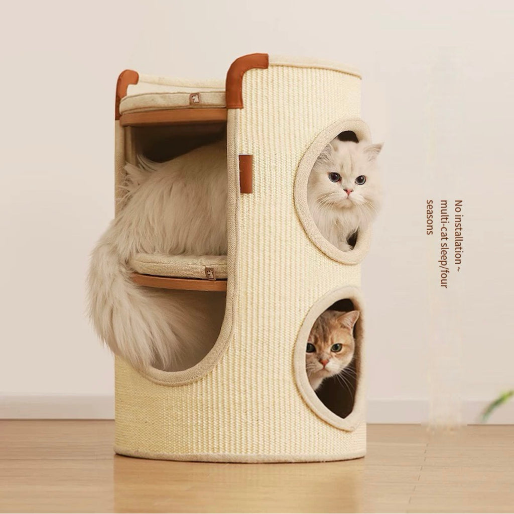 Sisal Bucket Cat Scratching Board – 2-in-1 Round Bed & Furniture Protector