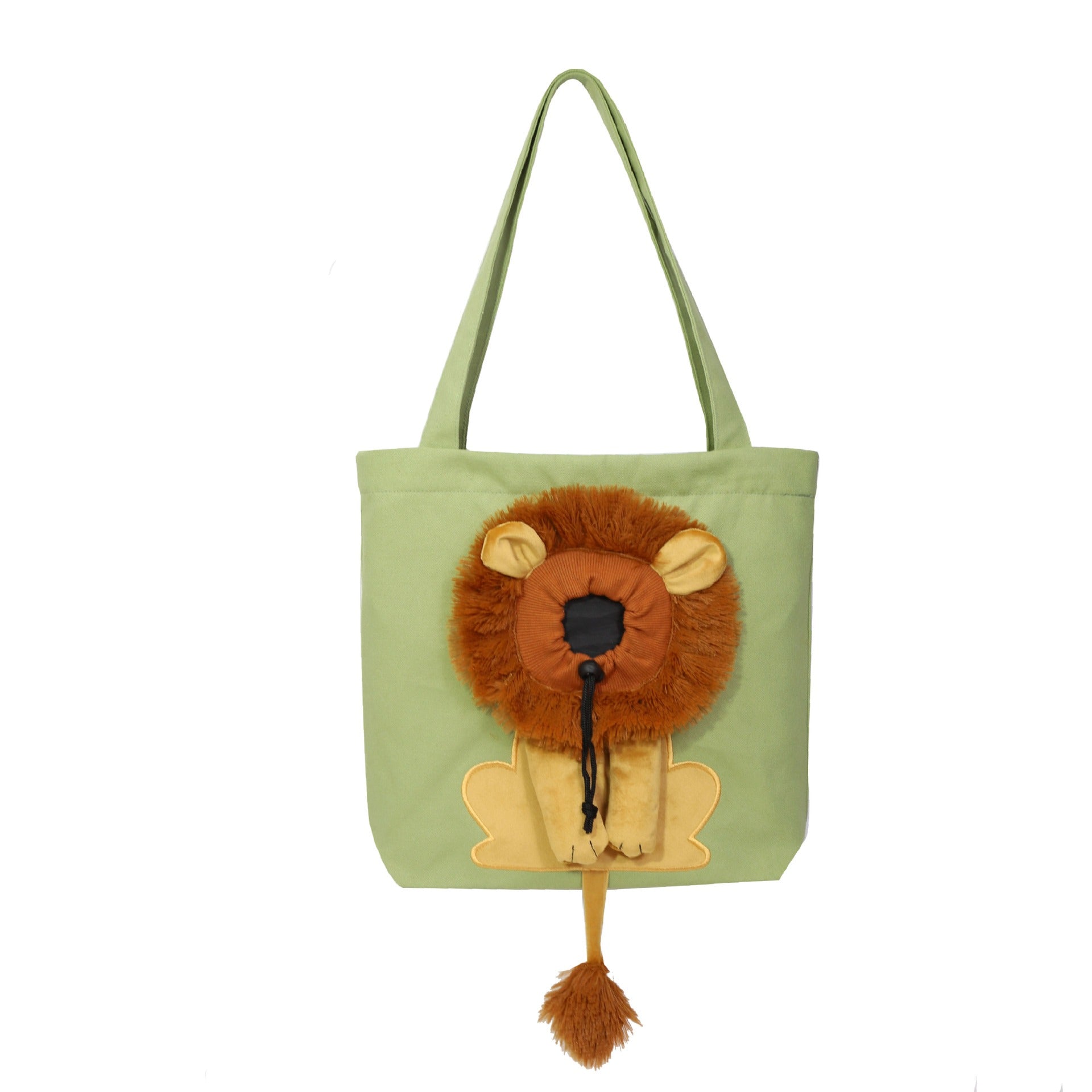 Pawovy Lion-Shaped Pet Shoulder Bag | Breathable Canvas & Adorable Design