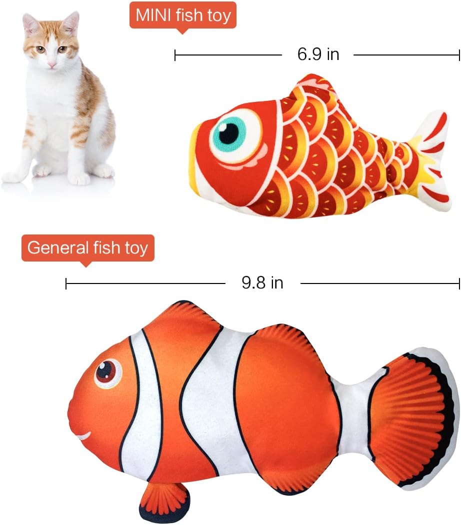 Flopping Fish 7.5" Electric Moving Cat Kicker Toy